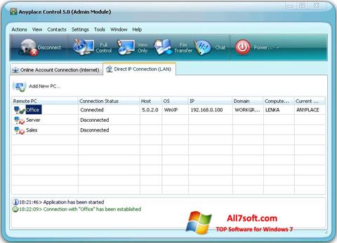 Screenshot Anyplace Control for Windows 7