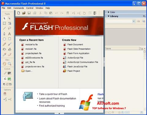 Screenshot Macromedia Flash Player for Windows 7