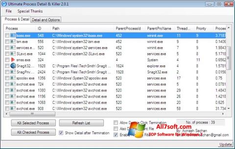 Screenshot Process Killer for Windows 7