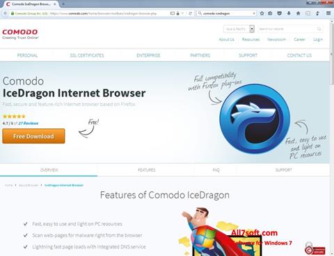 Screenshot Comodo IceDragon for Windows 7