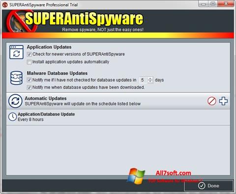 Screenshot SUPERAntiSpyware for Windows 7