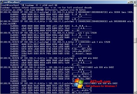Screenshot TCPDUMP for Windows 7