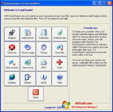 Screenshot EasyCleaner for Windows 7