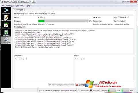 Screenshot MKVToolnix for Windows 7