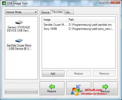 Screenshot USB Image Tool for Windows 7