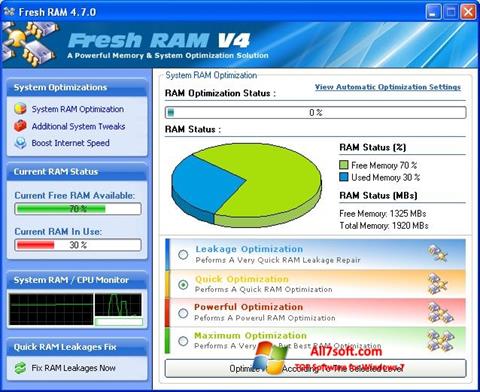 Screenshot Fresh RAM for Windows 7