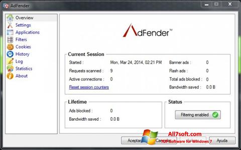 Screenshot AdFender for Windows 7