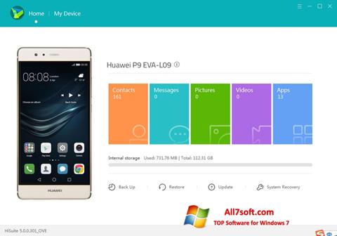 Screenshot Huawei HiSuite for Windows 7
