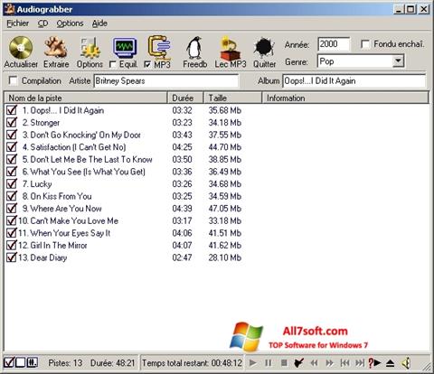 Screenshot Audiograbber for Windows 7