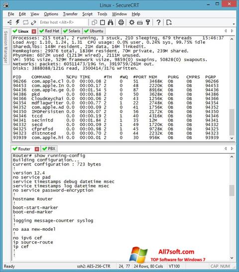 Screenshot SecureCRT for Windows 7