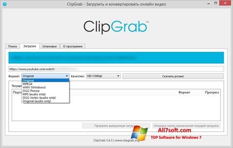 Screenshot ClipGrab for Windows 7