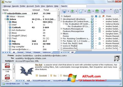 Screenshot The Bat! for Windows 7