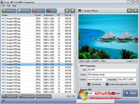 Screenshot Image To PDF Converter for Windows 7