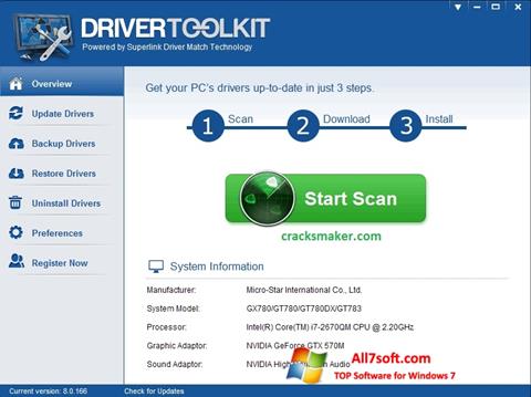 Screenshot Driver Toolkit for Windows 7