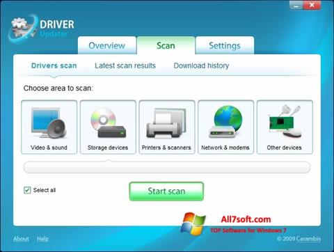 Screenshot Carambis Driver Updater for Windows 7