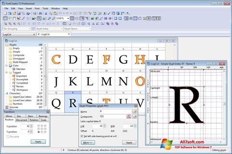 Screenshot Font Creator for Windows 7