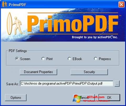 Screenshot PrimoPDF for Windows 7