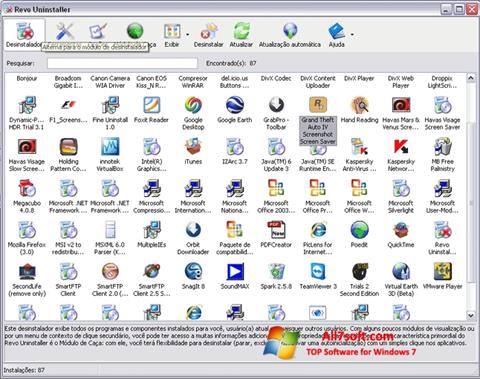 Screenshot Revo Uninstaller for Windows 7