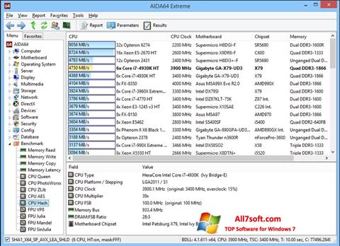 Screenshot AIDA32 for Windows 7