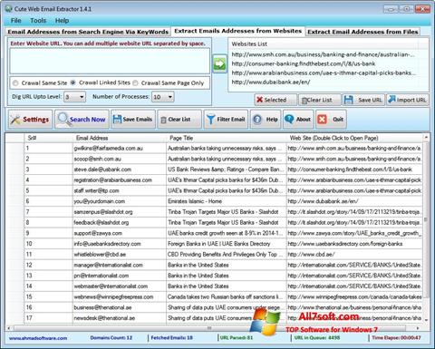 Screenshot eMail Extractor for Windows 7
