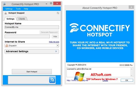 Screenshot Connectify Hotspot for Windows 7