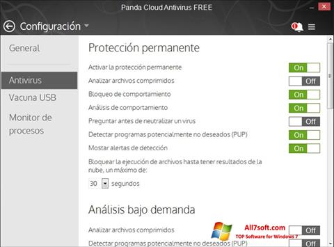 Screenshot Panda Cloud for Windows 7