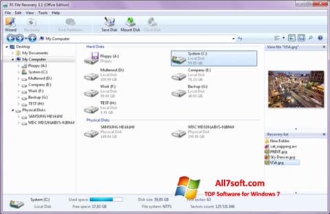 Screenshot RS File Recovery for Windows 7