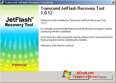 Screenshot JetFlash Recovery Tool for Windows 7