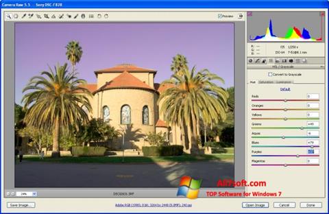 Screenshot Adobe Camera Raw for Windows 7