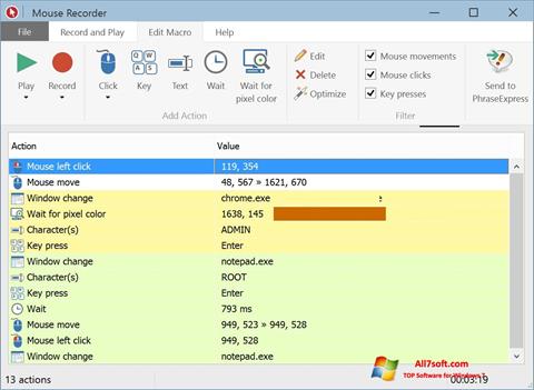Screenshot Mouse Recorder for Windows 7