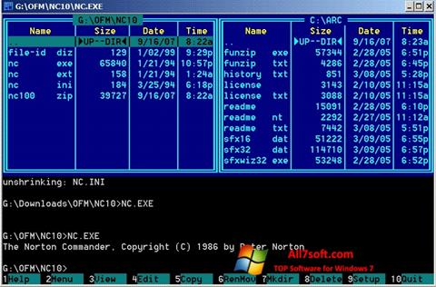Screenshot Norton Commander for Windows 7