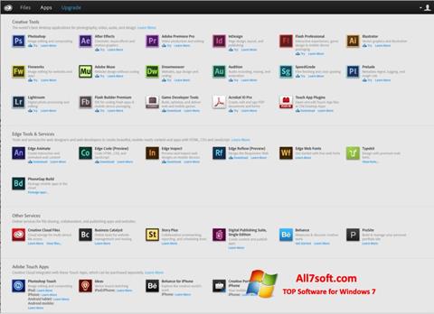 Screenshot Adobe Creative Cloud for Windows 7
