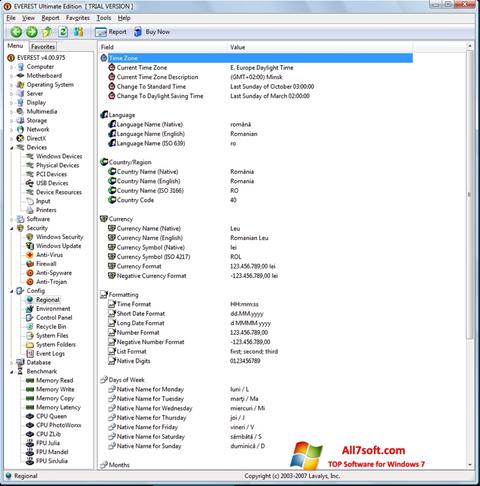 Screenshot EVEREST Ultimate Edition for Windows 7