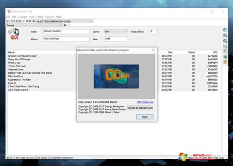 Screenshot CDex for Windows 7