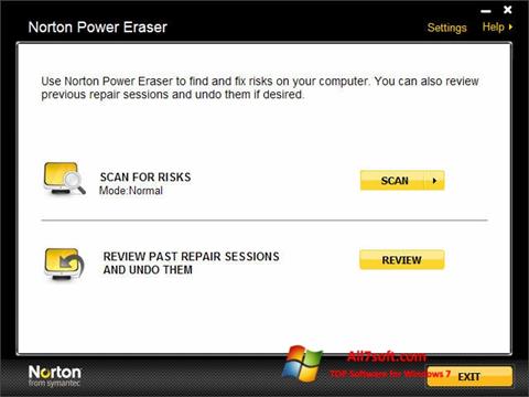 Screenshot Norton Power Eraser for Windows 7