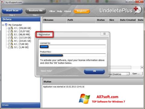 Screenshot Undelete Plus for Windows 7