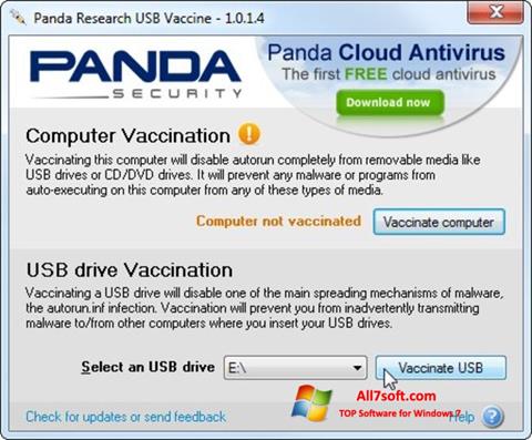 Screenshot Panda USB Vaccine for Windows 7