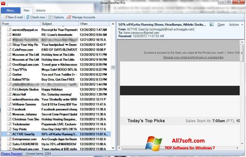Screenshot Gmail Notifier for Windows 7