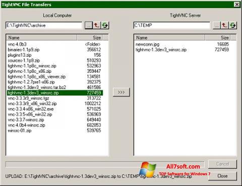 Screenshot TightVNC for Windows 7