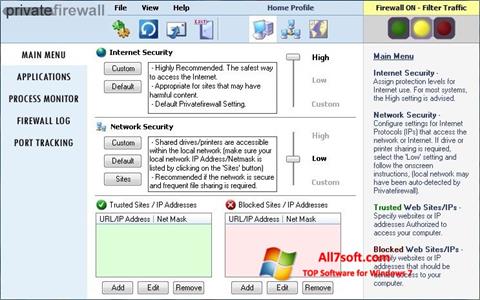 Screenshot Privatefirewall for Windows 7