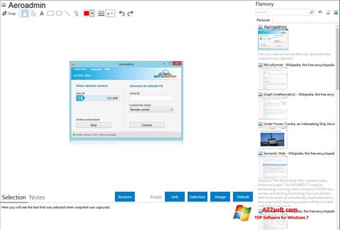 Screenshot AeroAdmin for Windows 7