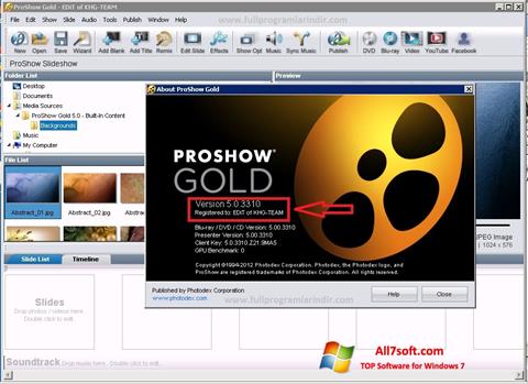 Screenshot ProShow Gold for Windows 7