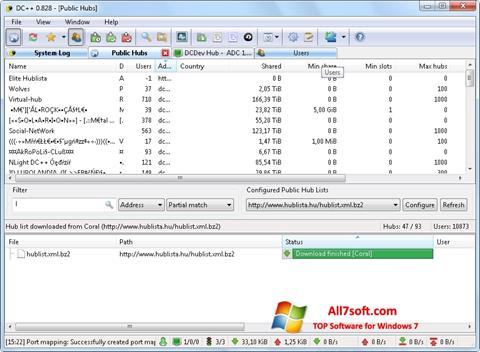 Screenshot DC++ for Windows 7