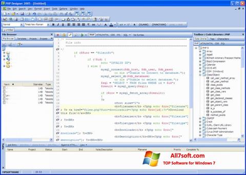 Screenshot phpDesigner for Windows 7