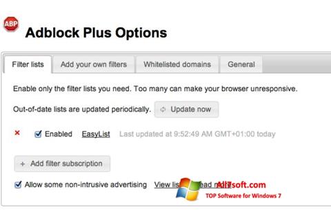 Screenshot Adblock Plus for Windows 7