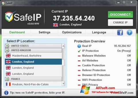 Screenshot SafeIP for Windows 7
