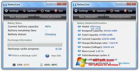 Screenshot BatteryCare for Windows 7