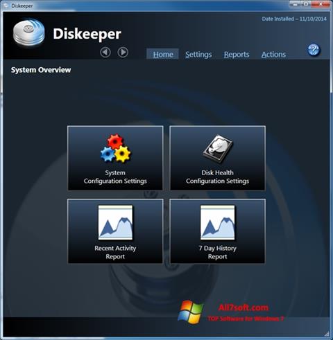 Screenshot Diskeeper for Windows 7