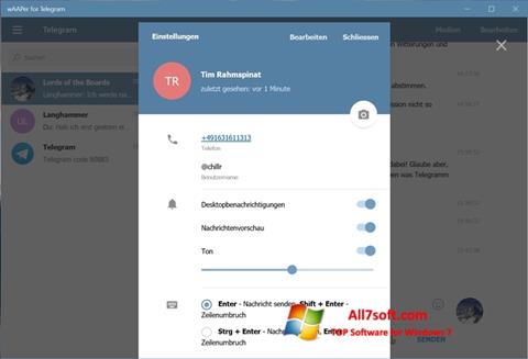 Screenshot Telegram for Windows 7