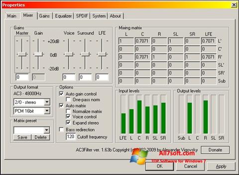 Screenshot AC3 Codec for Windows 7